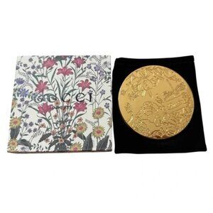 Gucci Flora Double-sided Gold tone Compact Mirror